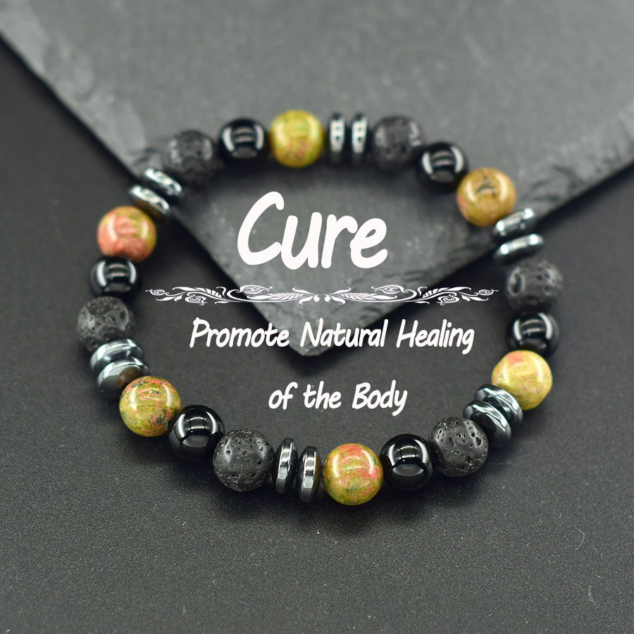 Yoga Fitness Promotion - Natürliches Unakit-Jaspis-Stein-Armband für Männer und Frauen,