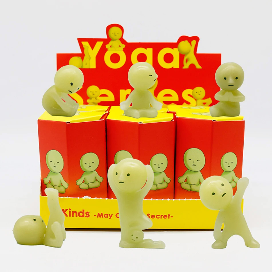 Yoga Fitness Model - Überraschungsgeschenk Blindbox Actionfiguren Yoga-Serie Mehrfachpuppe Grün