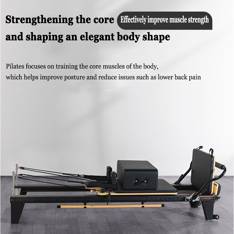 Yoga Fitness Studio - Maßgefertigtes Yoga-Studio-Formgebungs-Fitnessgerät, Gleitendes Flachbett, Aluminium-Legierung Vollschienen-Pilates-Kernbett