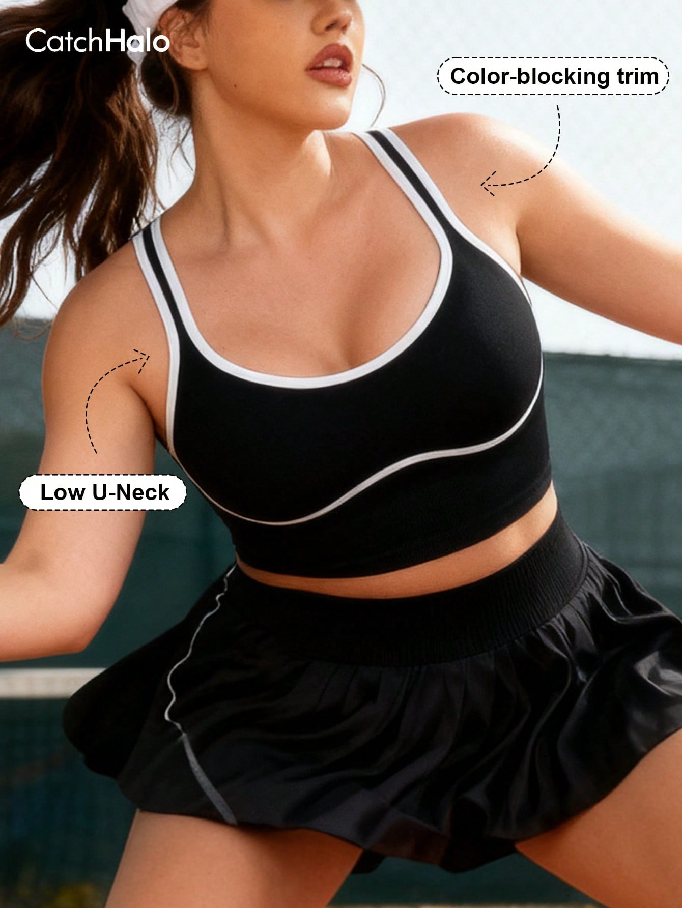 Yoga Fitness Body - Damen Plus-Size Nahtloses Bralette – Gerippter