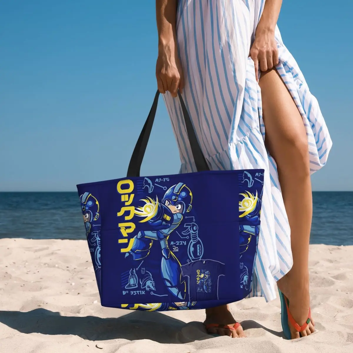 Yoga Fitness Video - Megaman Video Game Mega Man Strandtasche,