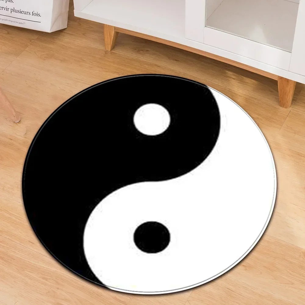 Yin Yang Taiji Runder Teppich  – Yoga Fitness Model Bewertung und Preis
