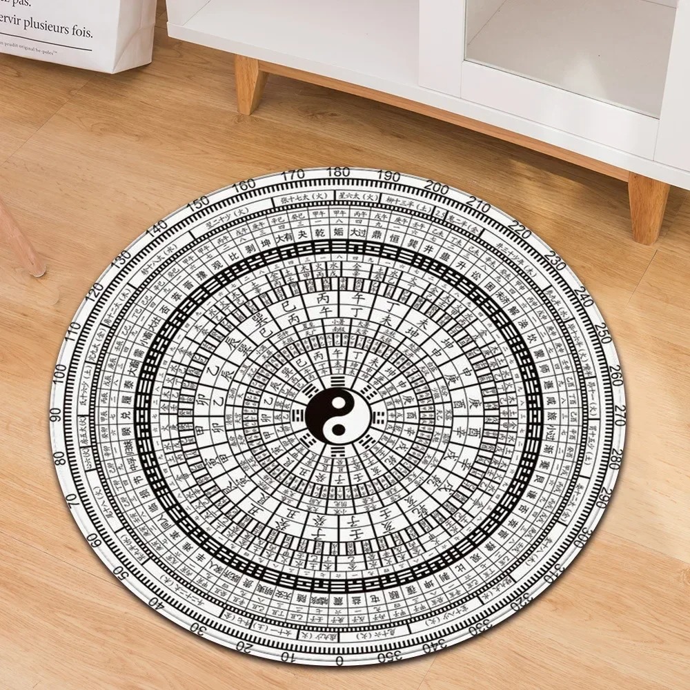 Yin Yang Taiji Runder Teppich  – Yoga Fitness Model Bewertung und Preis